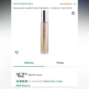 BRAND NEW Becca Ignite liquid highlighter, shade *creativity